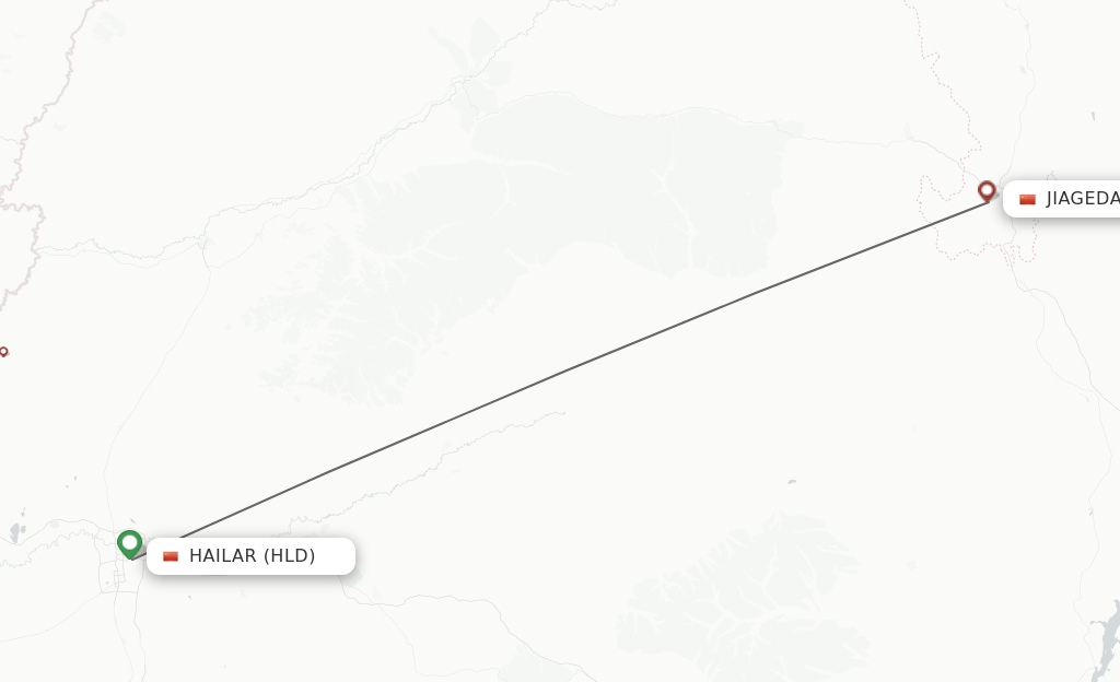 Direct Non Stop Flights From Hailar To Jiagedaqi District Schedules