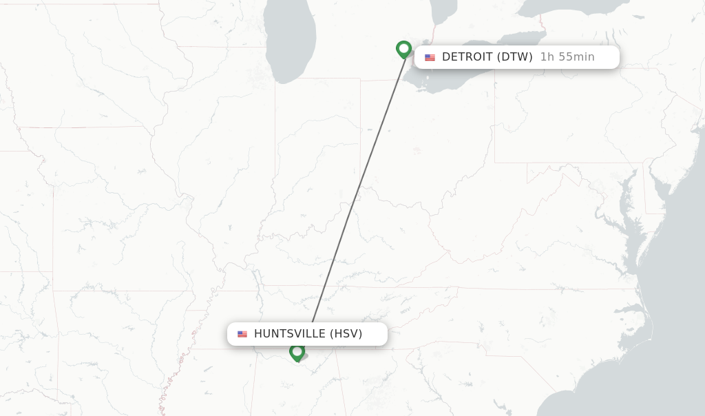 Direct Non Stop Flights From Huntsville To Detroit Schedules