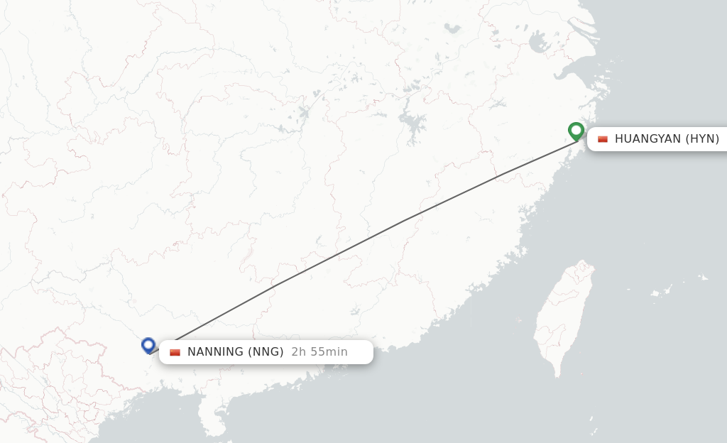 Direct Non Stop Flights From Taizhou To Nanning Schedules