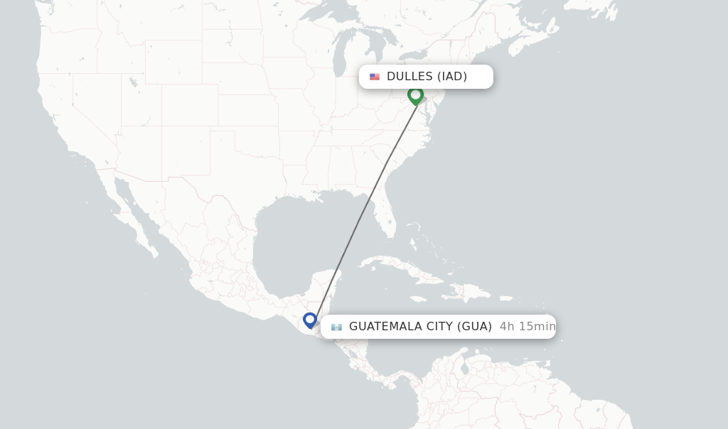 Direct Non Stop Flights From Dulles To Guatemala City Schedules