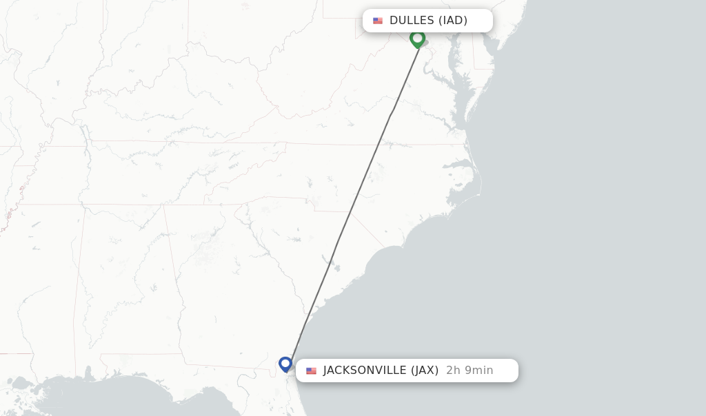 Direct Non Stop Flights From Dulles To Jacksonville Schedules