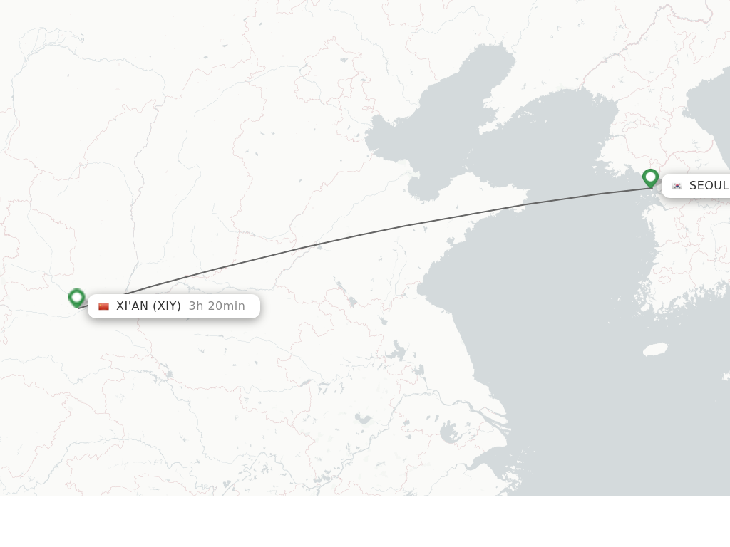 Direct Non Stop Flights From Seoul To Xian Schedules Flightsfrom