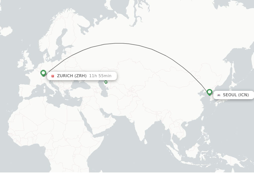 Direct Non Stop Flights From Seoul To Zurich Schedules