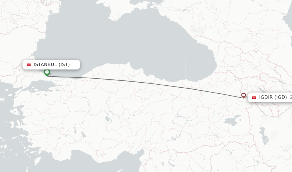 Direct Non Stop Flights From Istanbul To Igdir Schedules