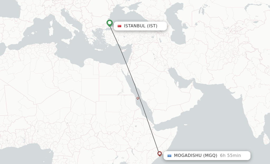 Direct Non Stop Flights From Istanbul To Mogadishu Schedules