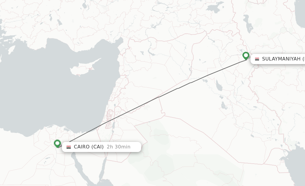 Direct Non Stop Flights From Sulaimaniyah To Cairo Schedules