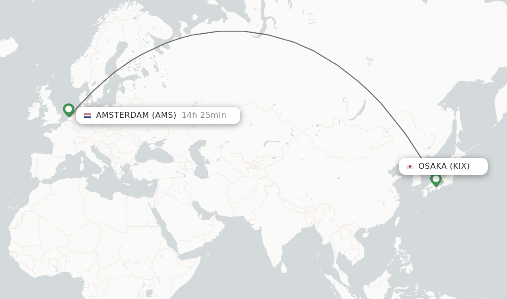 Direct Non Stop Flights From Osaka To Amsterdam Schedules