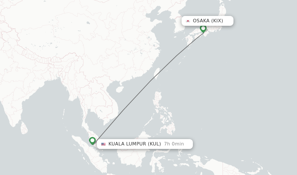 Direct Non Stop Flights From Osaka To Kuala Lumpur Schedules