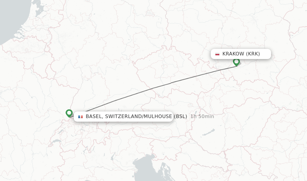 Direct Non Stop Flights From Krakow To Basel Switzerland Mulhouse