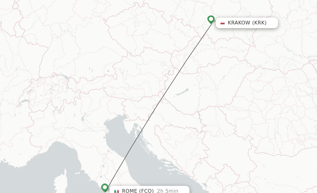 Direct Non Stop Flights From Krakow To Rome Schedules Flightsfrom