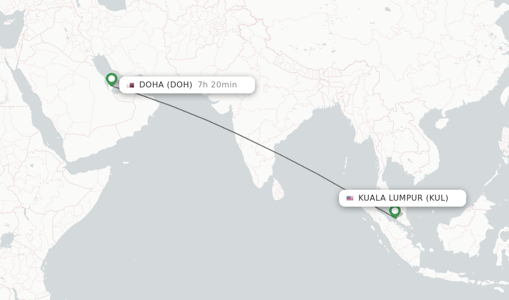 Direct Non Stop Flights From Kuala Lumpur To Doha Schedules