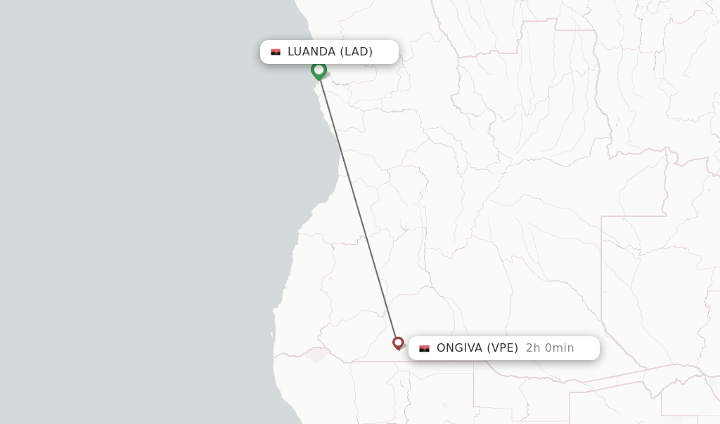 Direct Non Stop Flights From Luanda To Ongiva Schedules