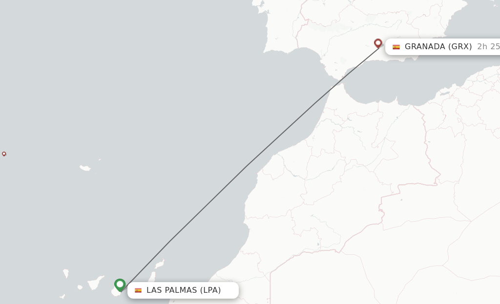 Direct Non Stop Flights From Las Palmas To Granada Schedules