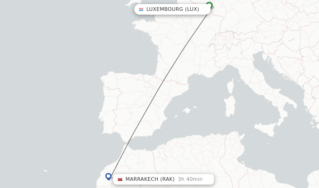 Direct Non Stop Flights From Luxembourg To Marrakech Schedules