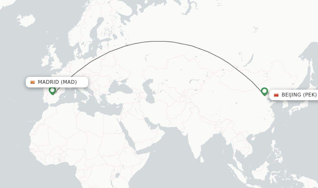 Direct Non Stop Flights From Madrid To Beijing Schedules