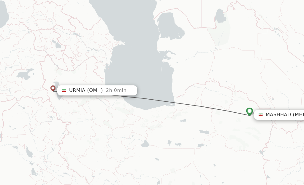 Direct Non Stop Flights From Mashad To Nazluy Ye Jonubi Schedules