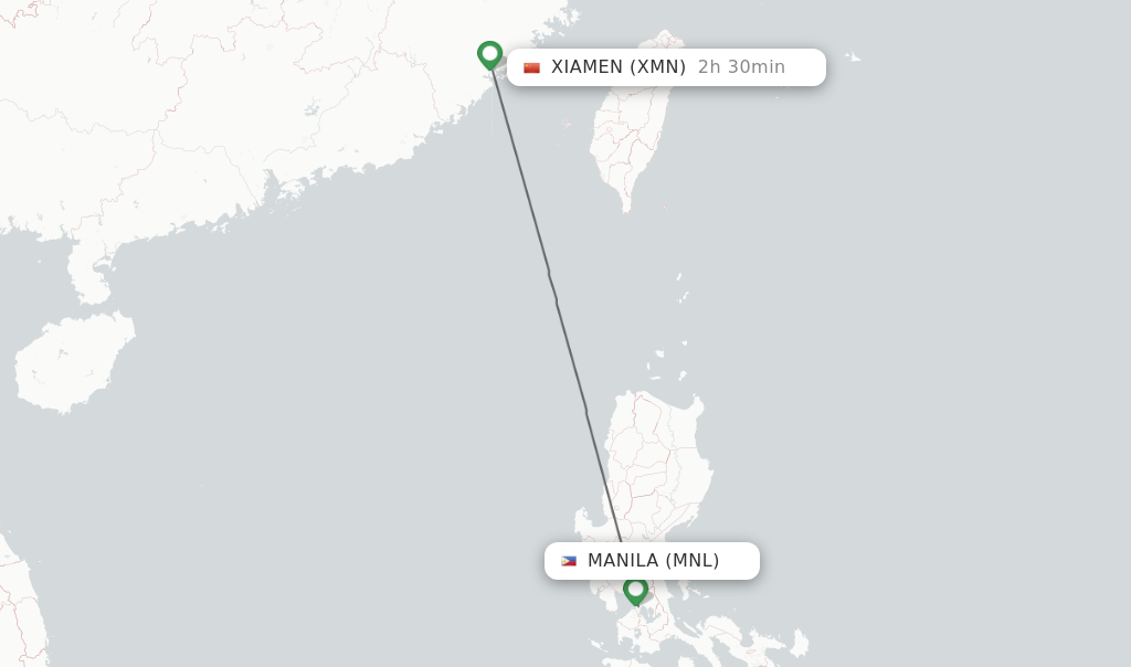 Direct Non Stop Flights From Manila To Xiamen Schedules