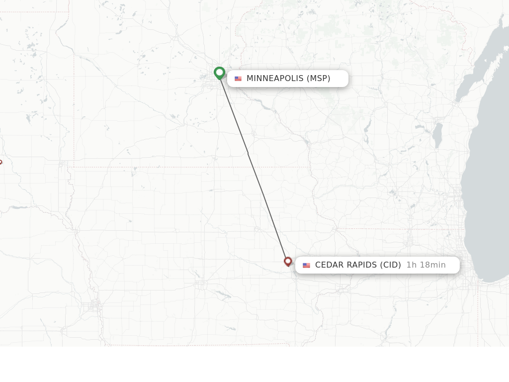 Direct Non Stop Flights From Minneapolis To Cedar Rapids Schedules