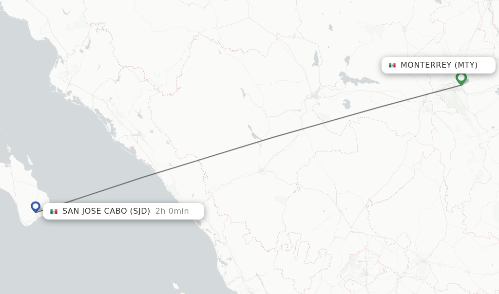 Direct Non Stop Flights From Monterrey To San Jose Cabo Schedules