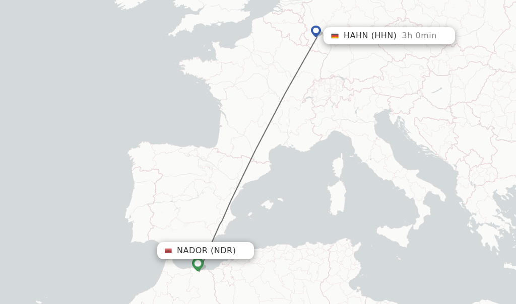 Direct Non Stop Flights From Nador To Hahn Schedules FlightsFrom