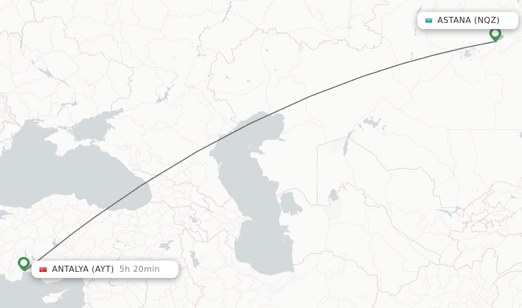 Direct Non Stop Flights From Astana To Antalya Schedules