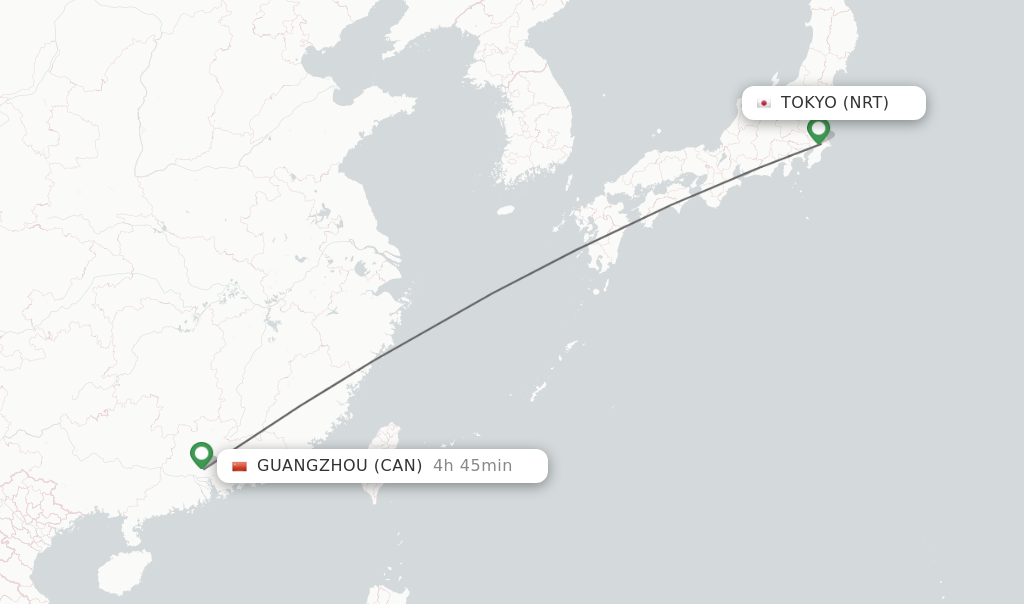 Direct Non Stop Flights From Tokyo To Guangzhou Schedules