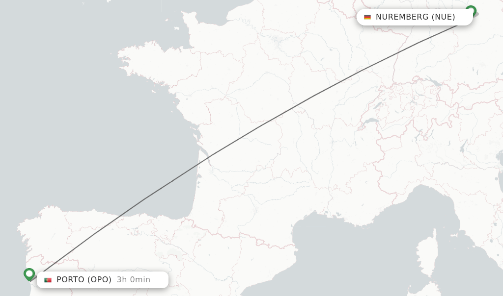 Direct Non Stop Flights From Nuremberg To Porto Schedules