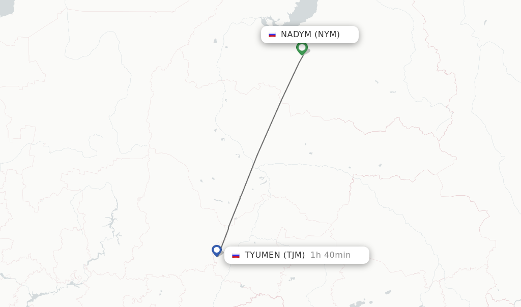 Direct Non Stop Flights From Nadym To Tyumen Schedules