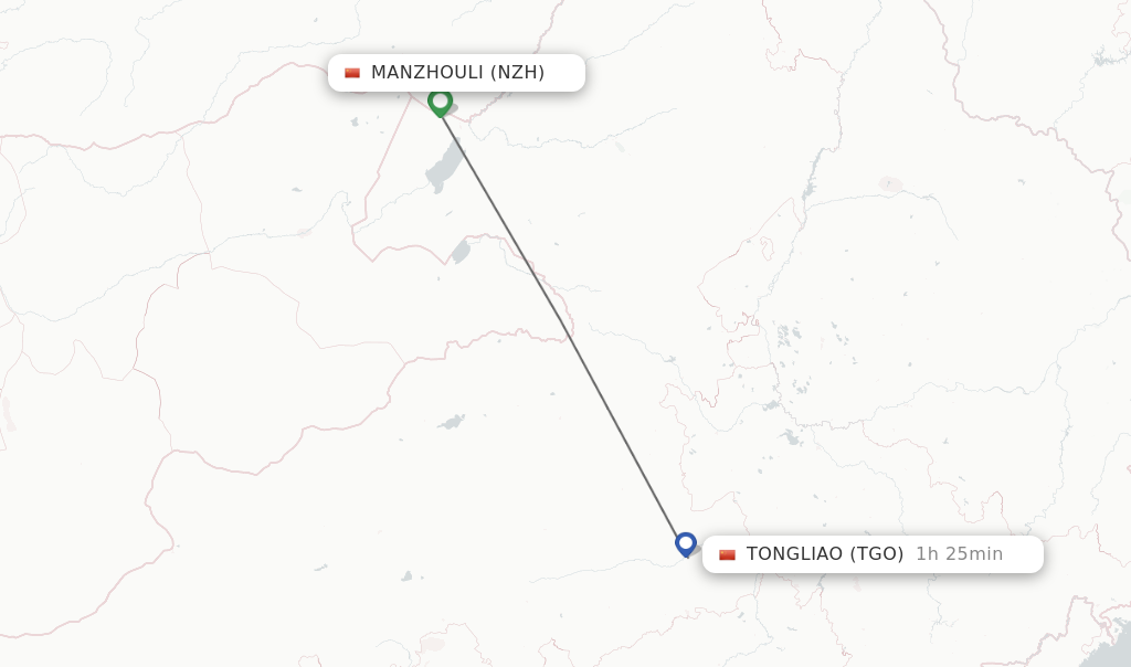 Direct Non Stop Flights From Manzhouli To Tongliao Schedules