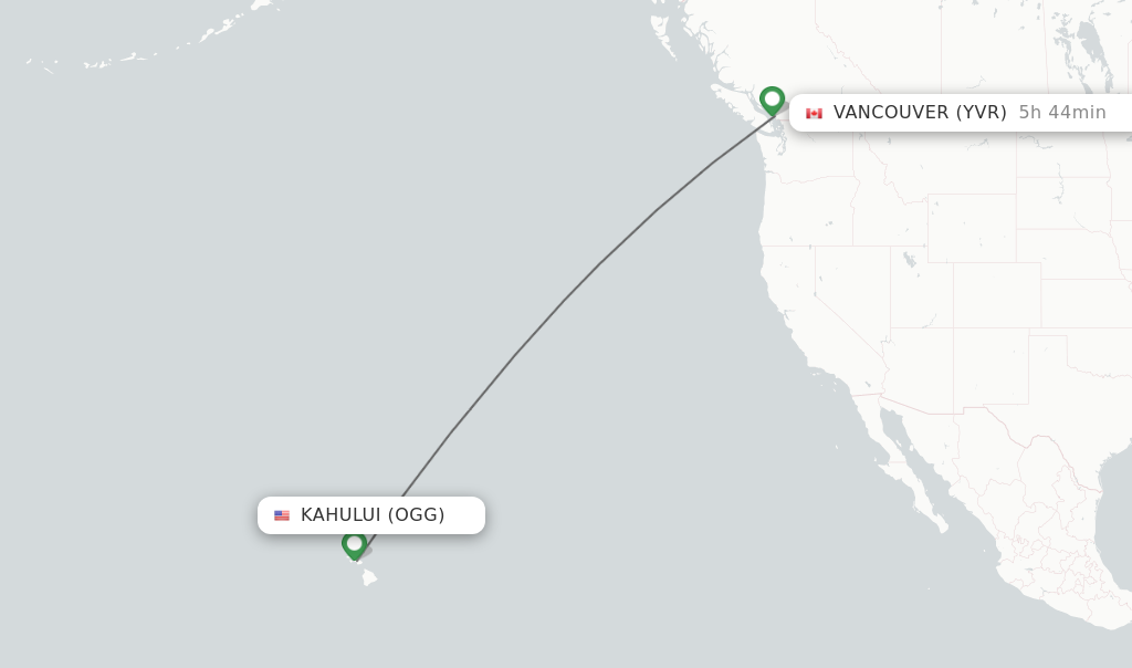 Direct Non Stop Flights From Kahului To Vancouver Schedules