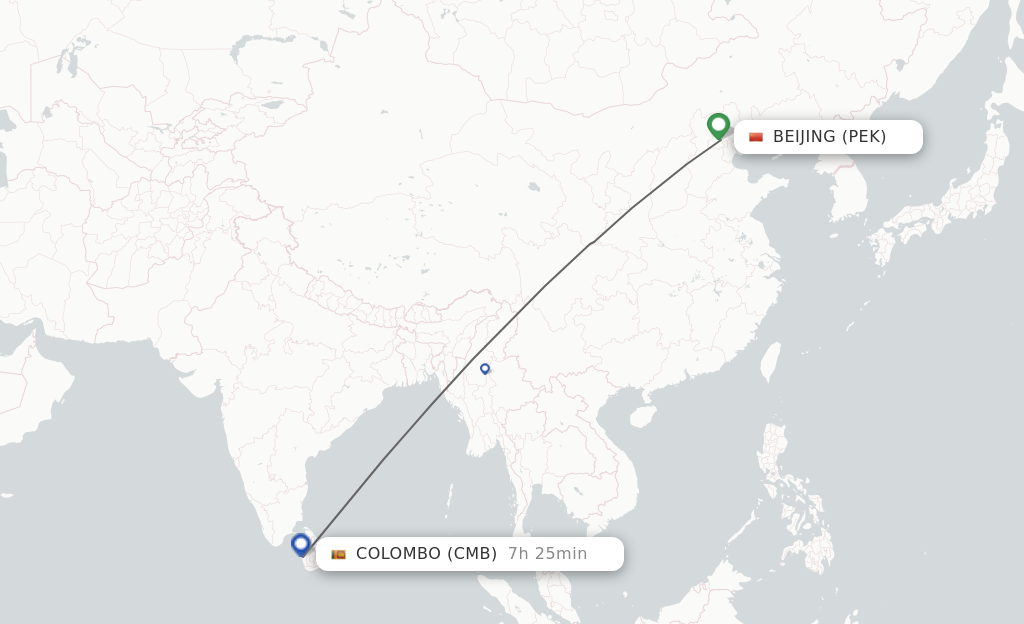 Direct Non Stop Flights From Beijing To Colombo Schedules