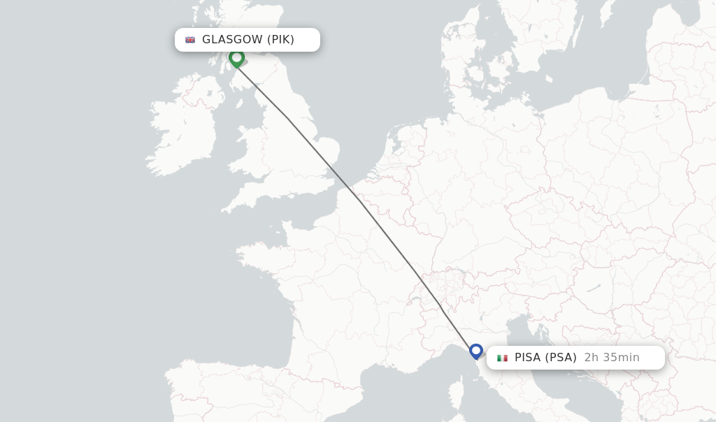 Direct Non Stop Flights From Glasgow To Pisa Schedules