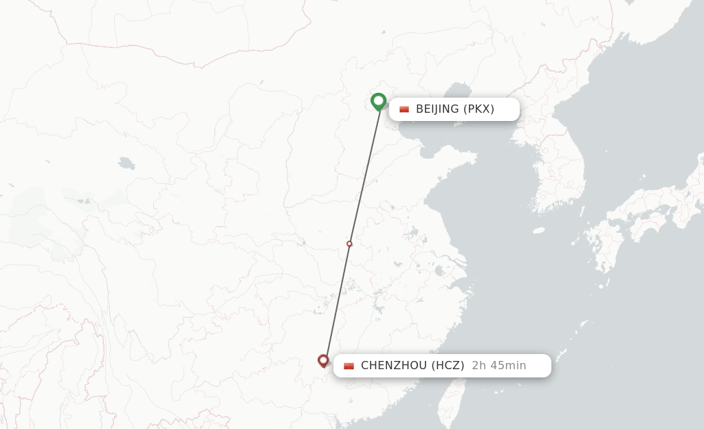 Direct Non Stop Flights From Beijing To Chenzhou Schedules