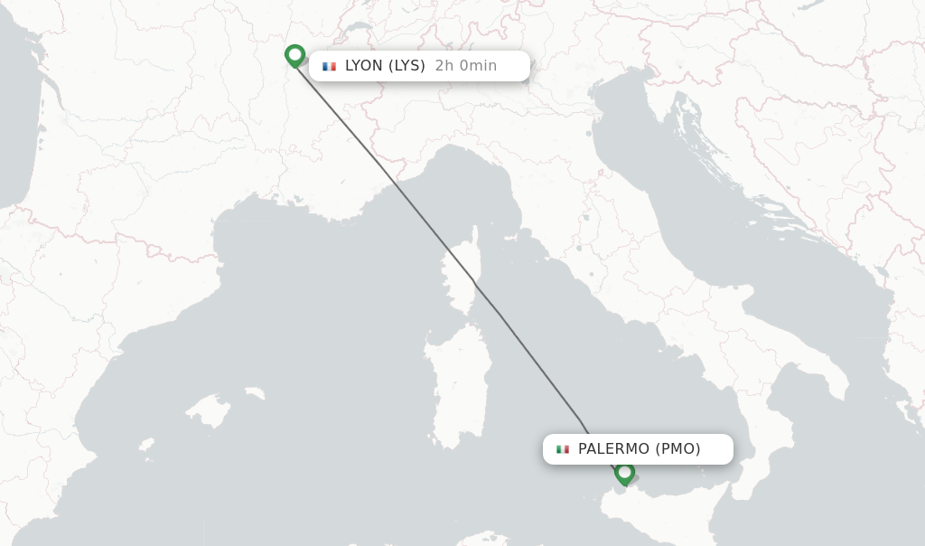 Direct Non Stop Flights From Palermo To Lyon Schedules