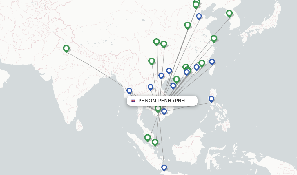 Direct Non Stop Flights From Phnom Penh Pnh Flightsfrom