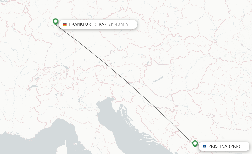 Direct Non Stop Flights From Pristina To Frankfurt Schedules