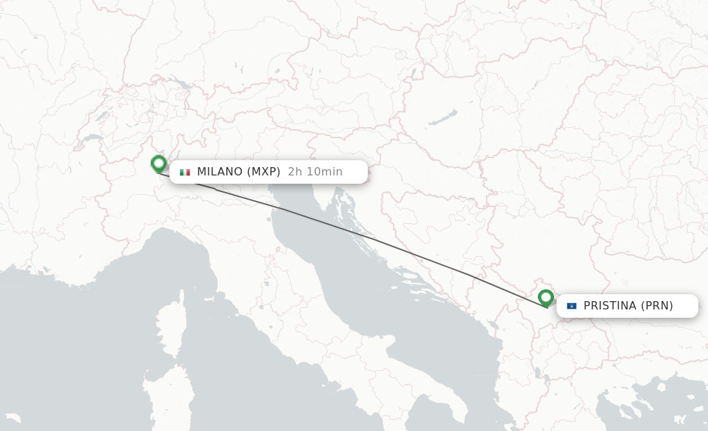 Direct Non Stop Flights From Pristina To Milan Schedules