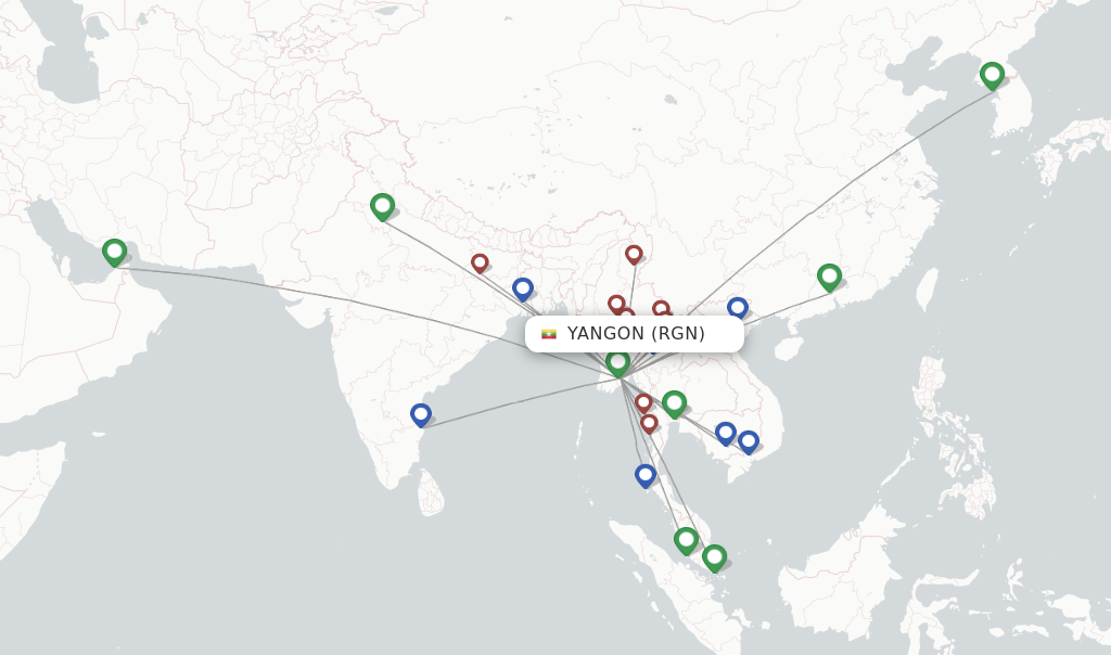 Myanmar Airways International Flights From Yangon Rgn Flightsfrom