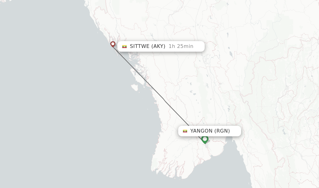 Direct Non Stop Flights From Yangon To Sittwe Schedules