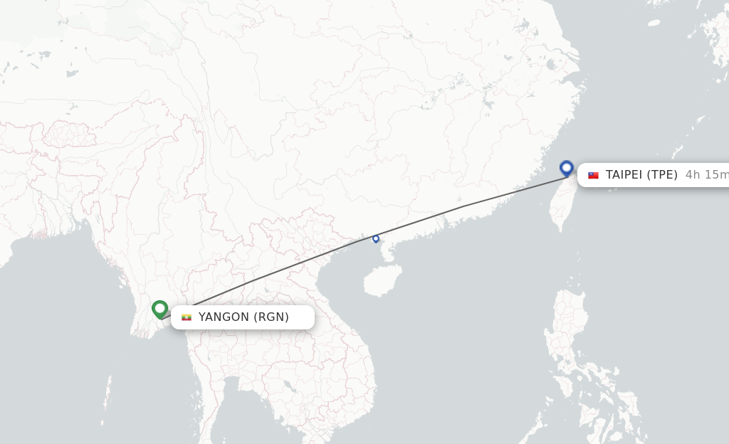 Direct Non Stop Flights From Yangon To Taipei Schedules