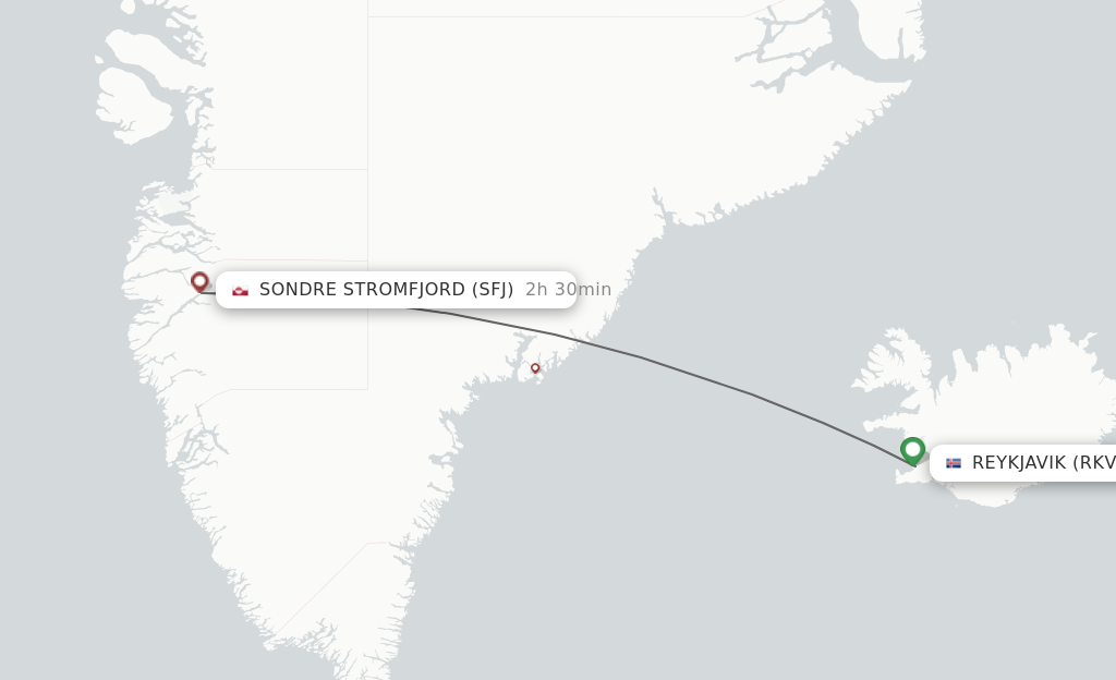 Direct Non Stop Flights From Reykjavik To Kangerlussuaq Schedules