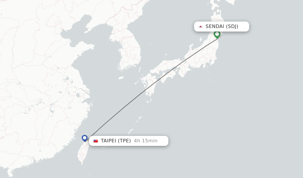 Direct Non Stop Flights From Sendai To Taipei Schedules