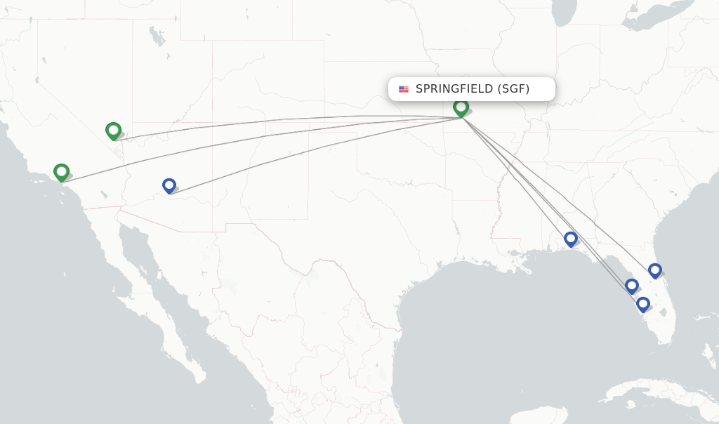 Allegiant Air Flights From Springfield Sgf Flightsfrom