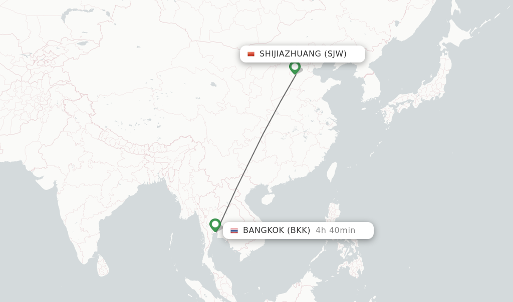 Direct Non Stop Flights From Shijiazhuang To Bangkok Schedules