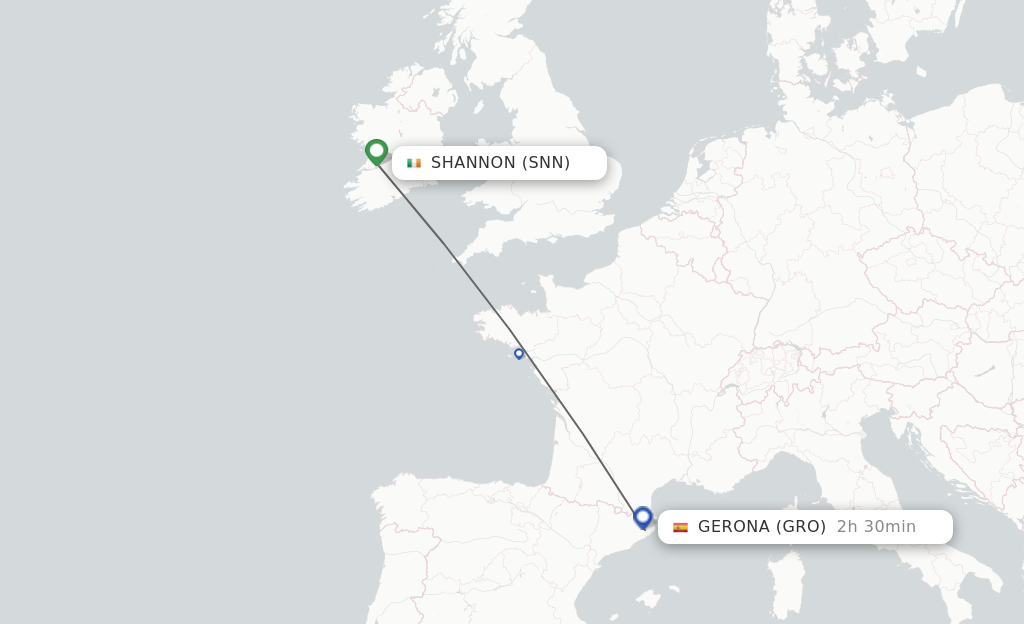 Direct Non Stop Flights From Shannon To Girona Schedules