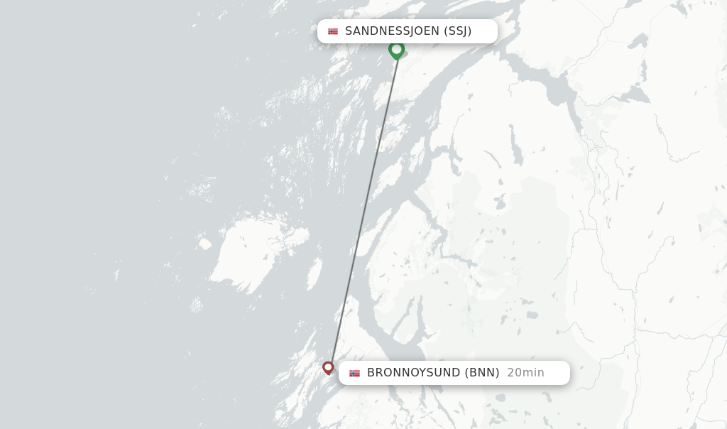 Direct Non Stop Flights From Sandnessjoen To Bronnoysund Schedules