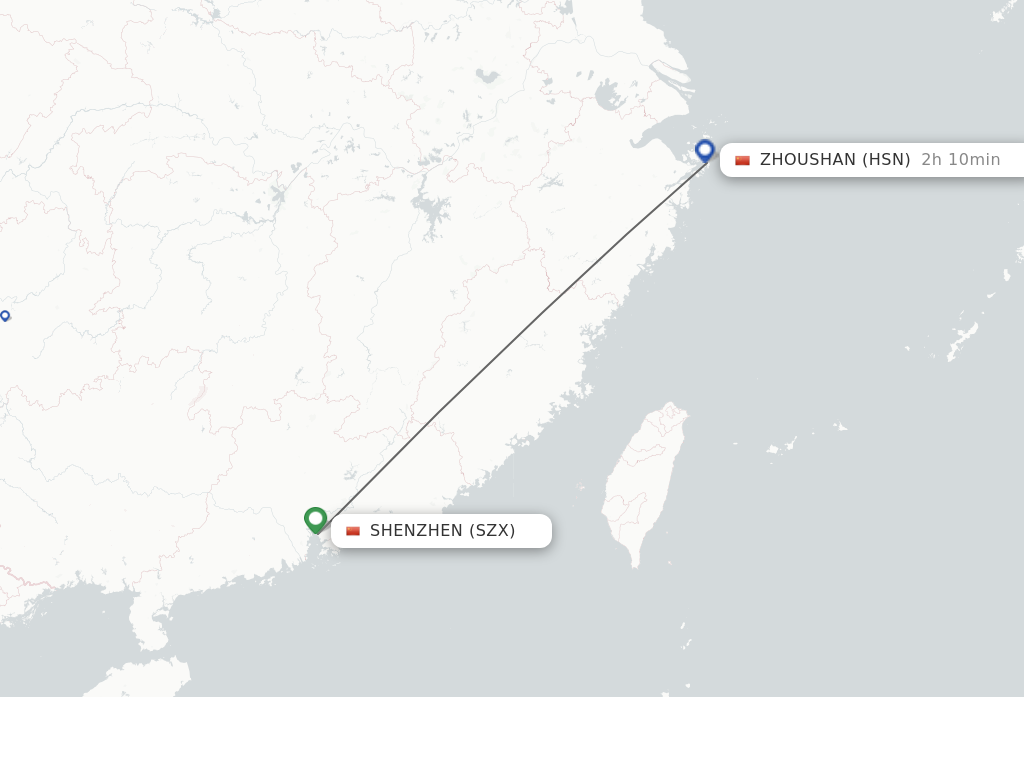 Direct Non Stop Flights From Shenzhen To Zhoushan Schedules