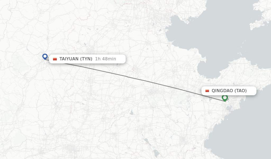 Direct Non Stop Flights From Qingdao To Taiyuan Schedules