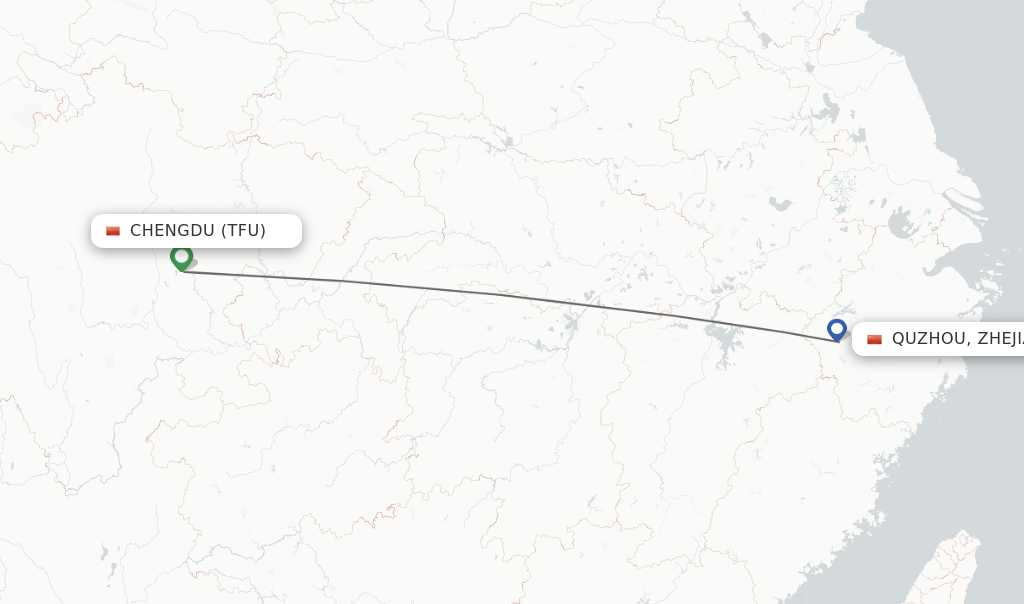 Direct Non Stop Flights From Chengdu To Quzhou Zhejiang Province