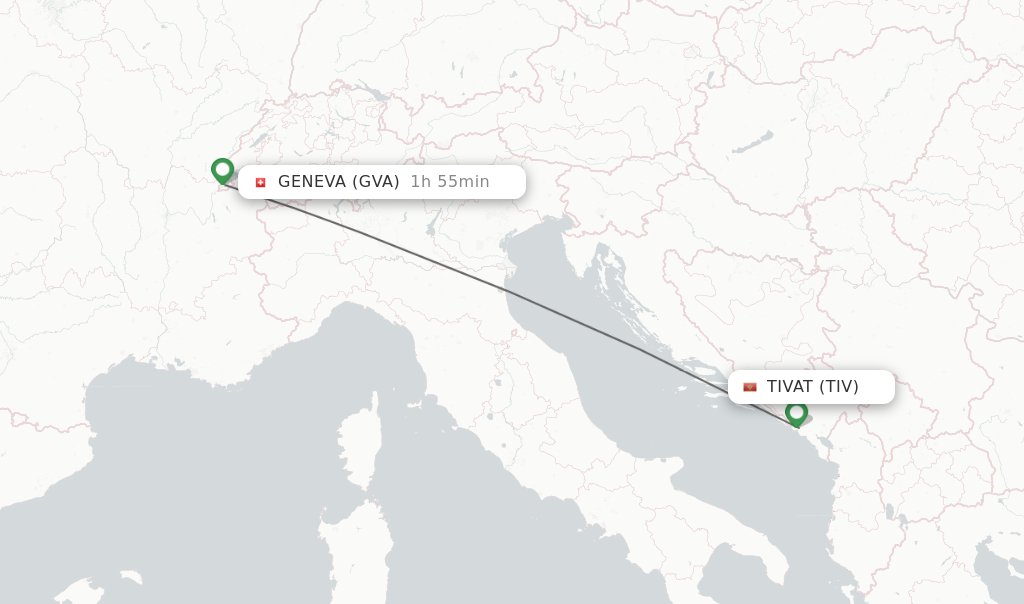 Direct Non Stop Flights From Tivat To Geneva Schedules